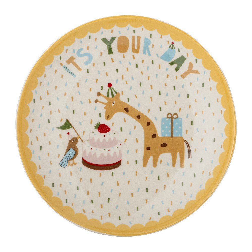 Farfurie pentru copii galbenÄu0083/crem din gresie Ã¸ 16 cm Celebrate âu0080Bloomingville Mini