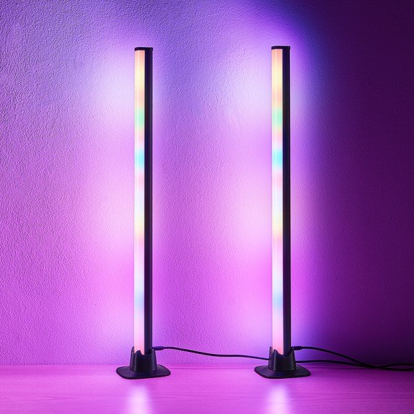 Veioză neagră LED din metal (înălțime 55 cm) Boy – Reality-image-4