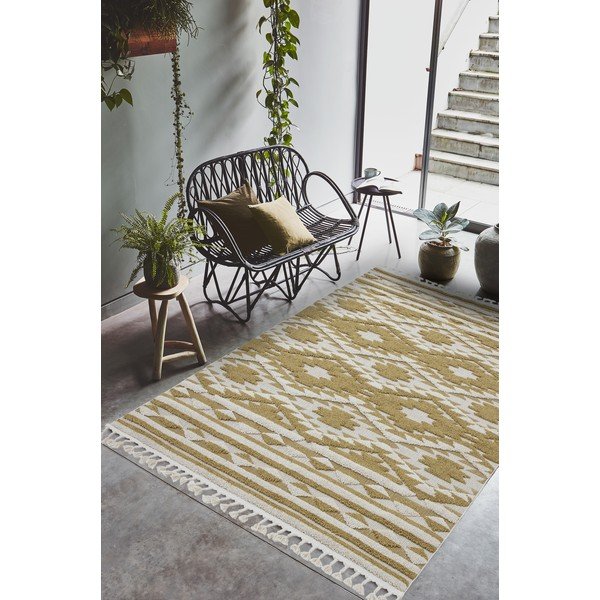 Covor Asiatic Carpets Taza, 120 x 170 cm, galben-image-1