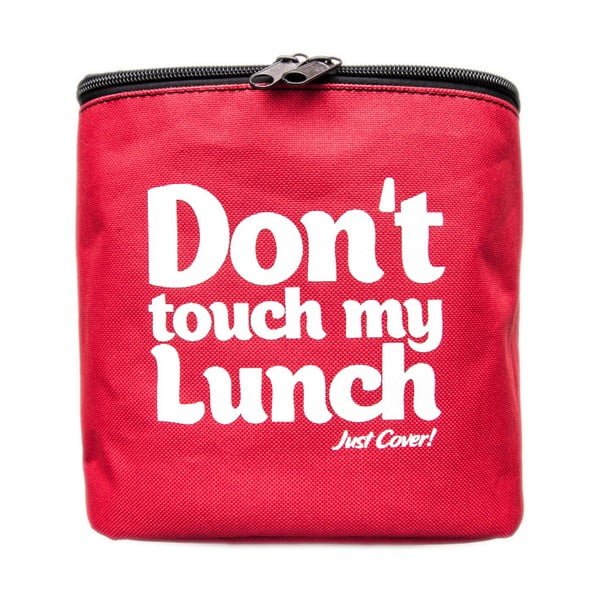 Geantă pentru gustare și 2 caserole Pack & Go Don't Touch My Lunch Red