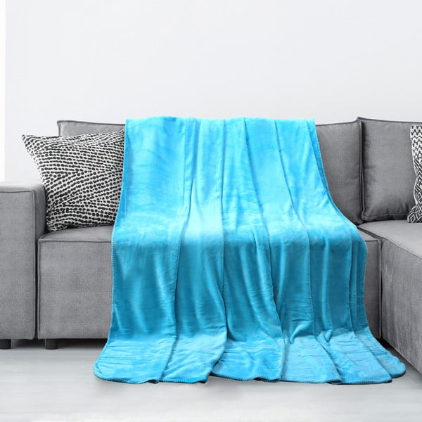 Pătură din microfibră AmeliaHome Tyler, 70 x 150 cm, turcoaz-image-1