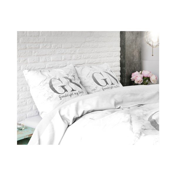 Lenjerie din bumbac, pat dublu Sleeptime Good Night Silver, 240 x 220 cm-image-3