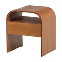 Noptieră în culoare naturală cu rafturi Momo – WOOOD