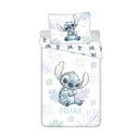 Lenjerie de pat pentru copii albă din bumbac pentru pat de o persoană 140x200 cm Lilo and Stitch "Ohana White" – Jerry Fabrics