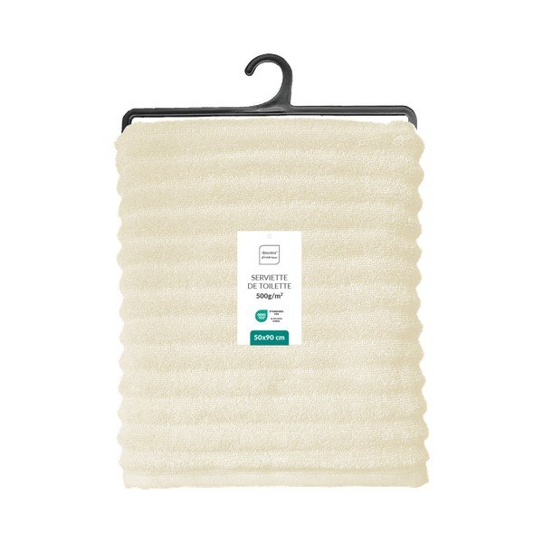 Prosop crem din bumbac din frotir 50x90 cm Maya – douceur d'intérieur-image-4