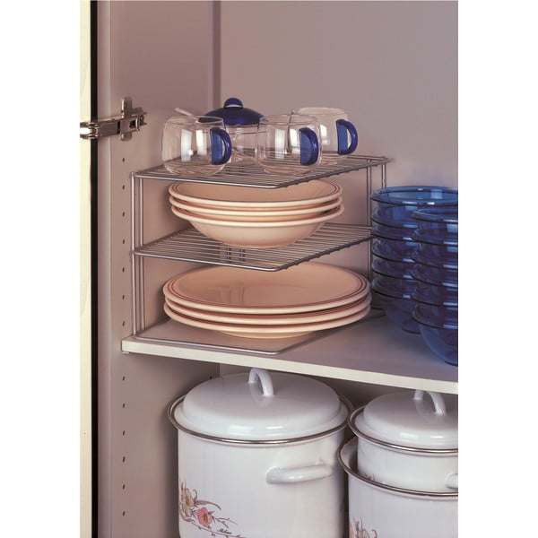 Raft suplimentar argintiu din oțel 25x25 cm Palio – Metaltex-image-1