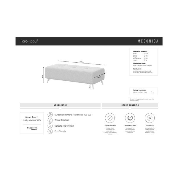 Taburet MESONICA Toro, gri-image-3