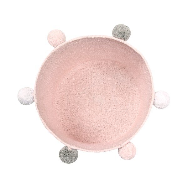 Coș de jucării pentru copii roz deschis din material textil ø 30x30 cm Bubbly – Lorena Canals-image-3