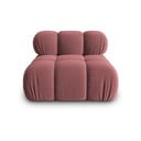 Modul pentru canapea roz cu tapițerie din catifea (de mijloc) Bellis – Micadoni Home