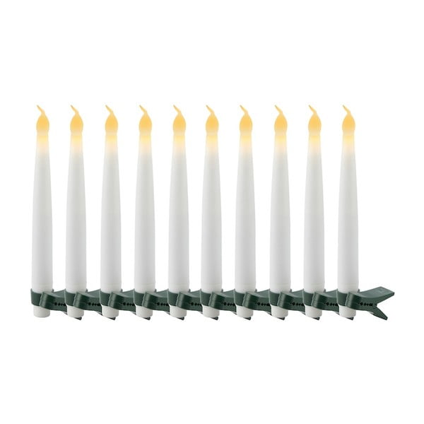 Decorațiune luminoasă de Crăciun albă 10 buc. ø 2 cm Carolin – Sirius