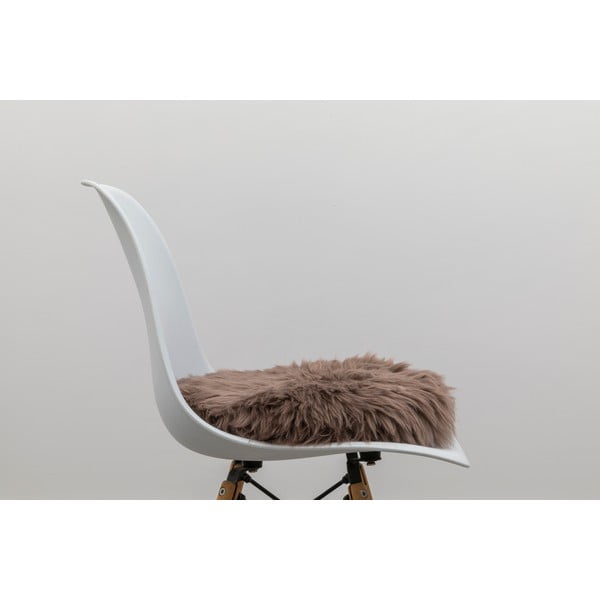 Pernă scaun din blană de oaie Native Natural Square, 40 x 40 cm, maro-image-2