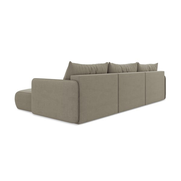 Colțar bej extensibil/cu spațiu de depozitare Nanea – Makamii-image-4