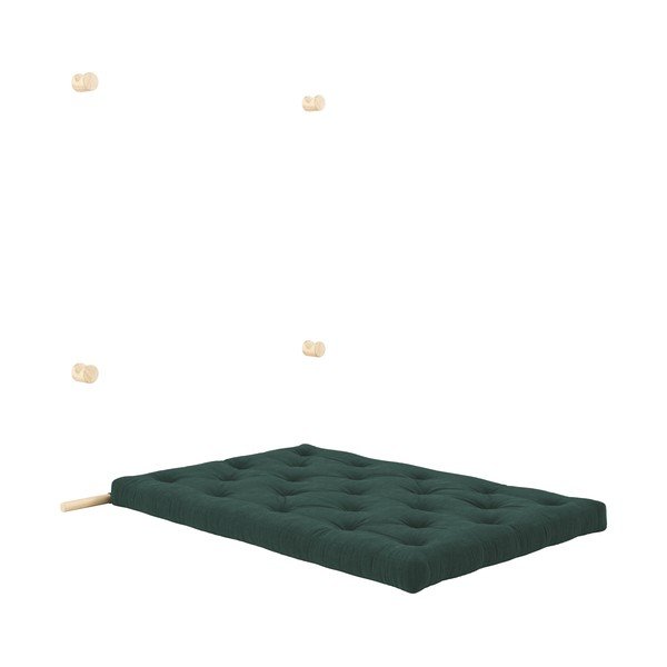 Canapea verde-închis extensibilă cu tapițerie din catifea reiată 135 cm Hooked – Karup Design-image-4