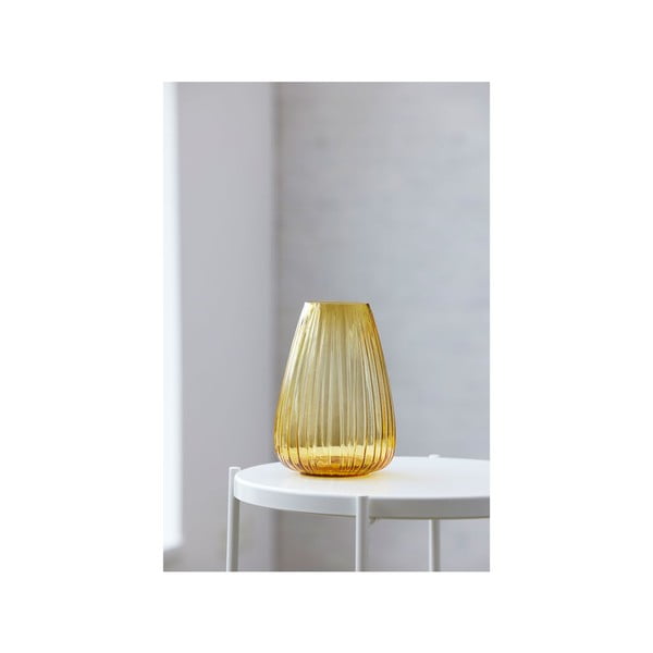 Vază din sticlă Bitz Kusintha, înălțime 22 cm, galben-image-3