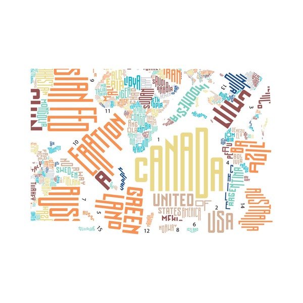Autocolant de perete Ambiance World Map Modern-image-2