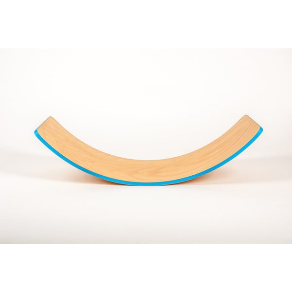 Placă de echilibru din lemn de fag Utukutu, lungime 82 cm, margine albastru deschis