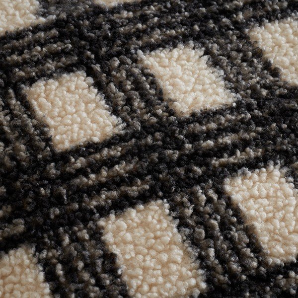 Lenjerie de pat neagră/crem din micropluș pentru pat dublu 200x200 cm Cosy Borg Sherpa – Catherine Lansfield-image-3