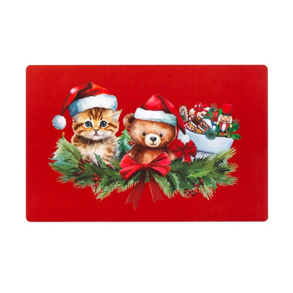 Suport pentru farfurii din plastic 28,5x44 cm  cu model de Crăciun Cadocha – douceur d'intérieur