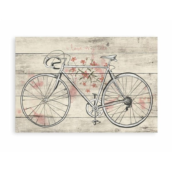Tablou din lemn Really Nice Things Bicycle, 60 x 40 cm