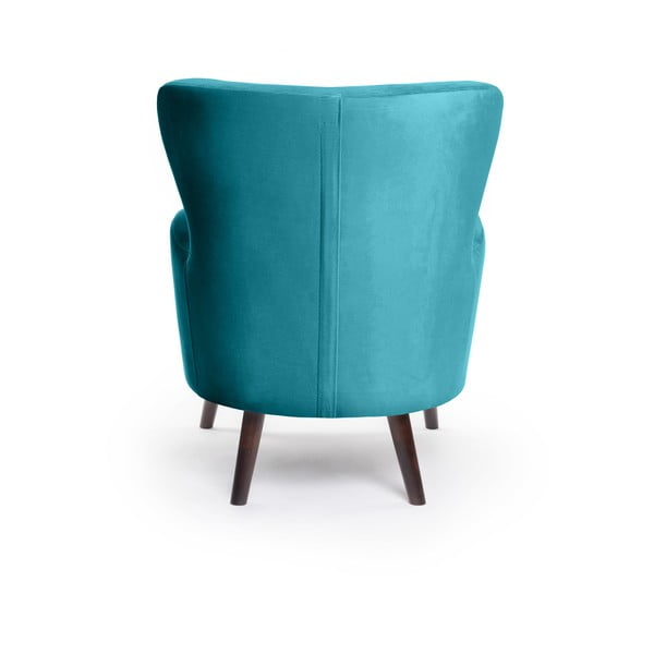 Fotoliu turcoaz wing cu tapițerie din catifea Noemye – Bonami Selection-image-4