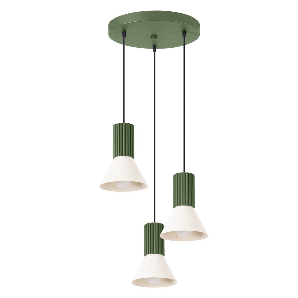 Lustră verde din metal ø 30 cm Niru – Sollux