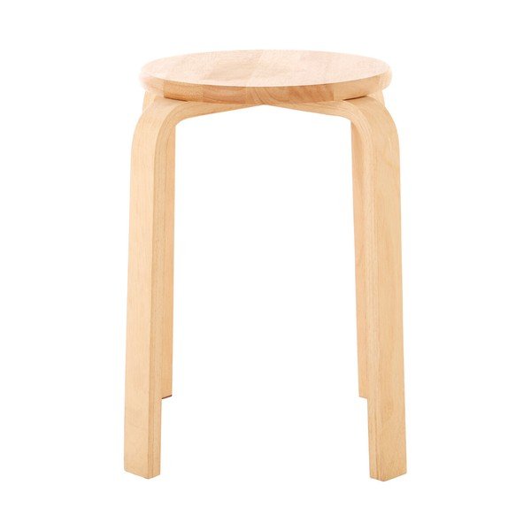 Scaun tip taburet în culoare naturală din lemn de arbore de cauciuc Heva – Premier Housewares-image-2
