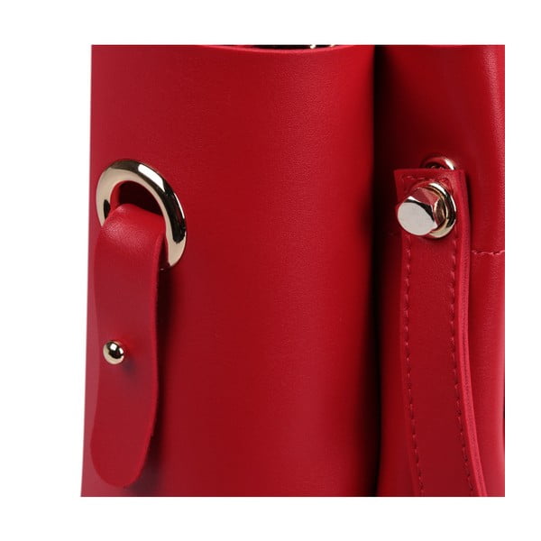 Geantă din piele ecologică Beverly Hills Polo Club Amy, roșu-image-4