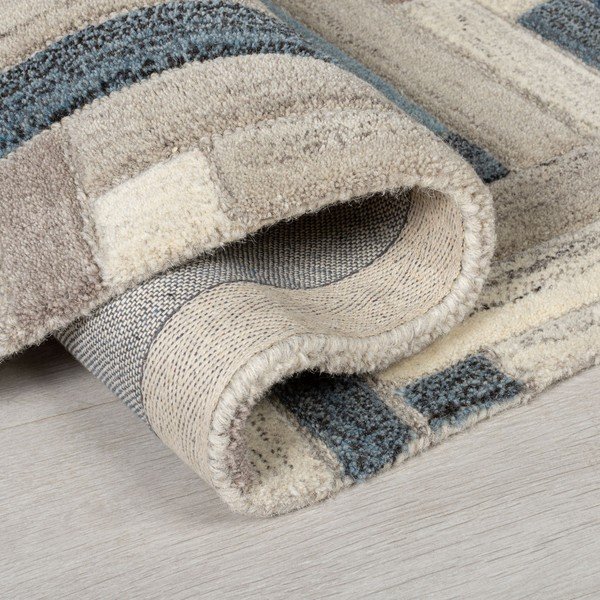 Covor din lână Flair Rugs Russo, 160 x 230 cm, gri-albastru-image-1