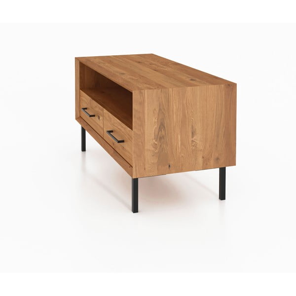 Comodă TV din lemn de stejar 90x50 cm Abies – The Beds-image-3