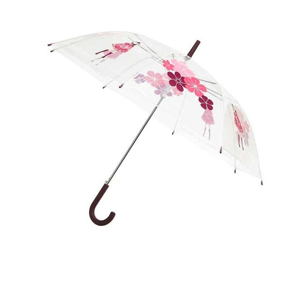 Umbrelă Ambiance Flowerina, ⌀ 103 cm, transparent