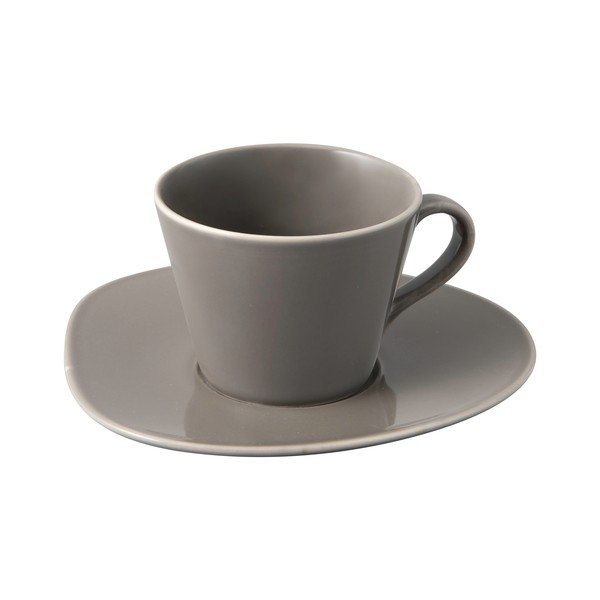 Farfurioară din porțelan Villeroy & Boch Like Organic, 17,5 cm, gri-image-2