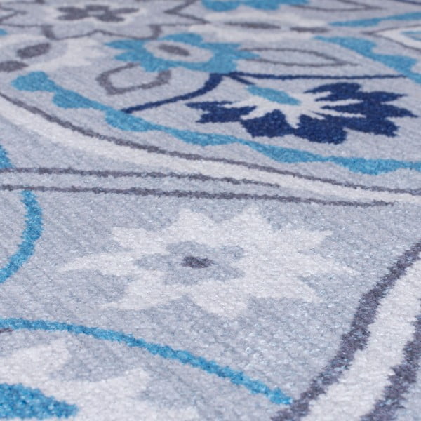 Covor albastru lavabil 170x120 cm Ellen - Flair Rugs-image-3
