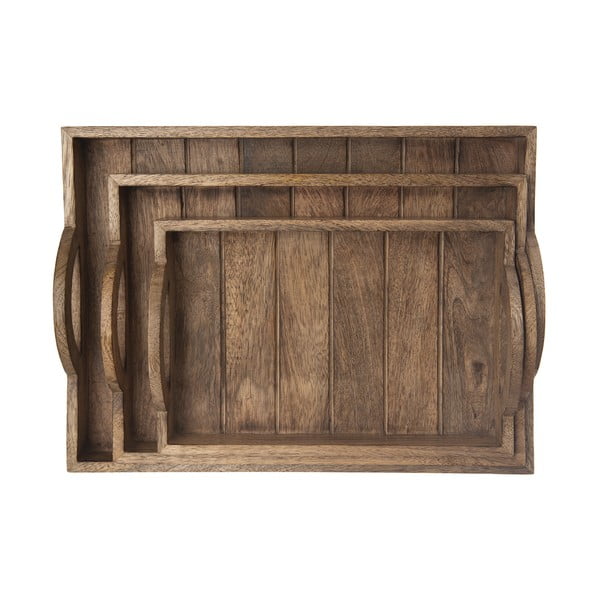 Tavă de servit de servire din lemn 30.5x40.5 cm Mango – Orion-image-4