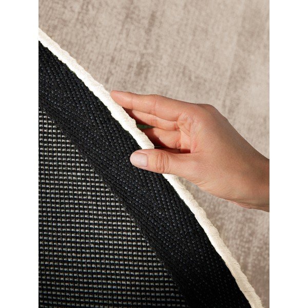 Covor bej țesut manual rotund din viscoză ø 150 cm Noemi – Vikosa-image-4