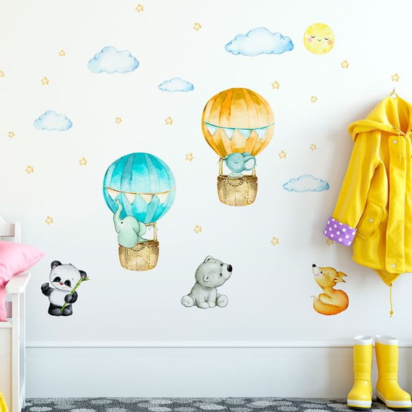 Autocolante de perete pentru camera copiilor Ambiance Balloons and Stars-image-3