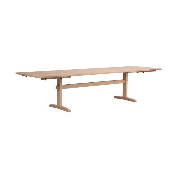 Masă de dining extensibilă cu blat cu aspect de lemn de stejar 240x95 cm Westville - Rowico-image-4