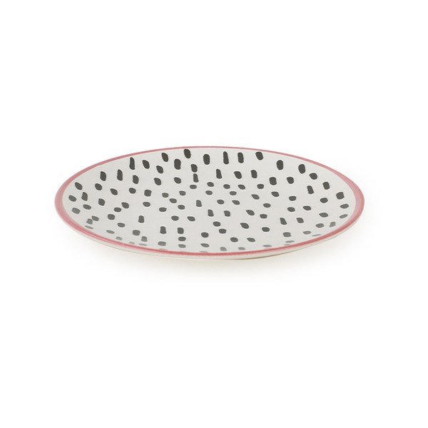 Set 6 farfurii pentru desert din ceramică My Ceramic Brush Dots, 20 cm-image-2