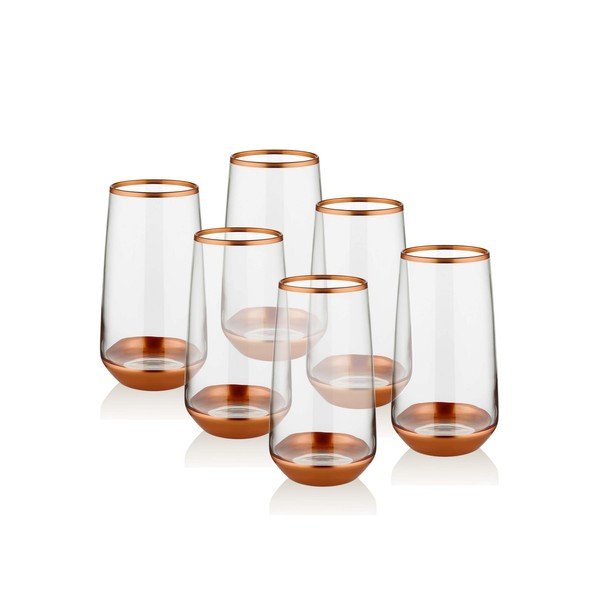 Set 6 pahare Mia Glam Bronze, 380 ml-image-1