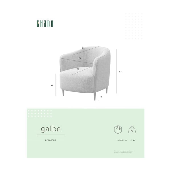 Fotoliu roz Galbe – Ghado-image-4