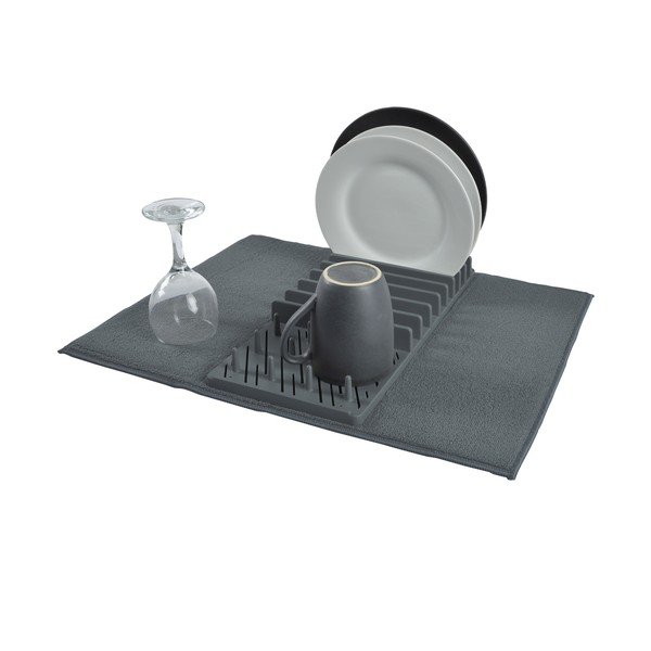 Scurgător de vase gri din plastic 50x38 cm – Homéa-image-1