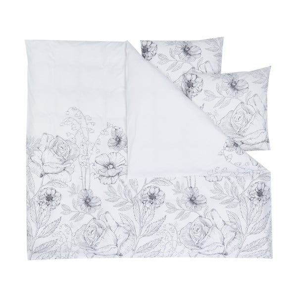 Lenjerie de pat albă din bumbac percale 200x200 cm Keno - Westwing Collection