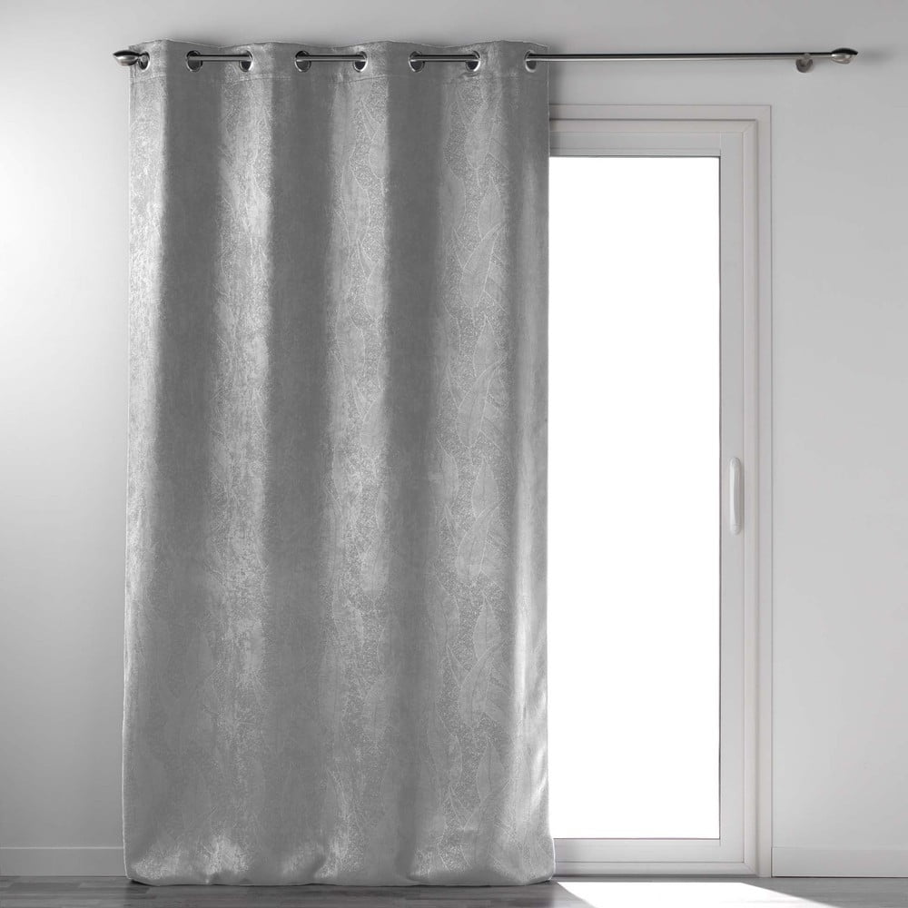 Draperie gri deschis blackout din catifea 135x280 cm Melodie – douceur d\'intérieur