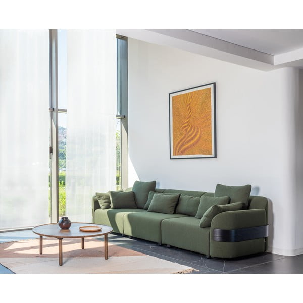 Măsuță de cafea maro rotundă din lemn de stejar ø 100 cm Mu – Gazzda-image-1