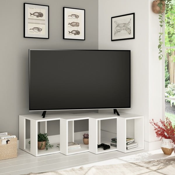 Masă TV Cons Extra White, alb-image-1