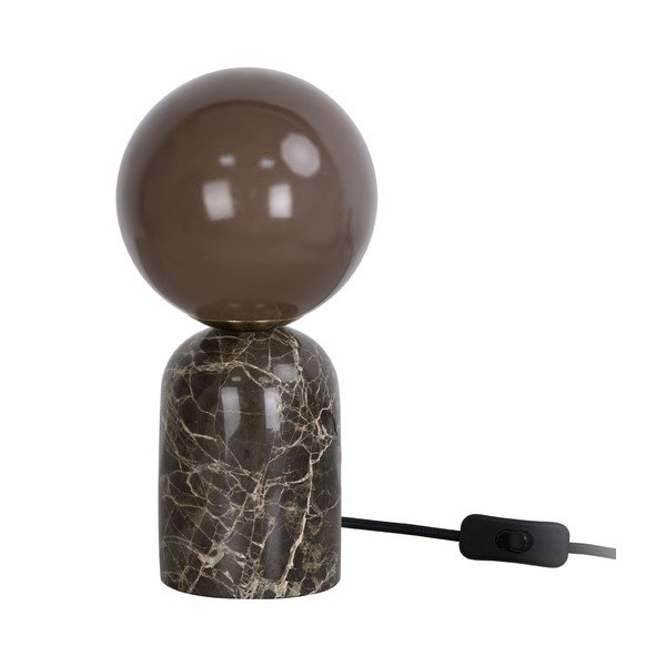 Veioză maro închis din marmură (înălțime 20 cm) Lazio Sphere – Leitmotiv