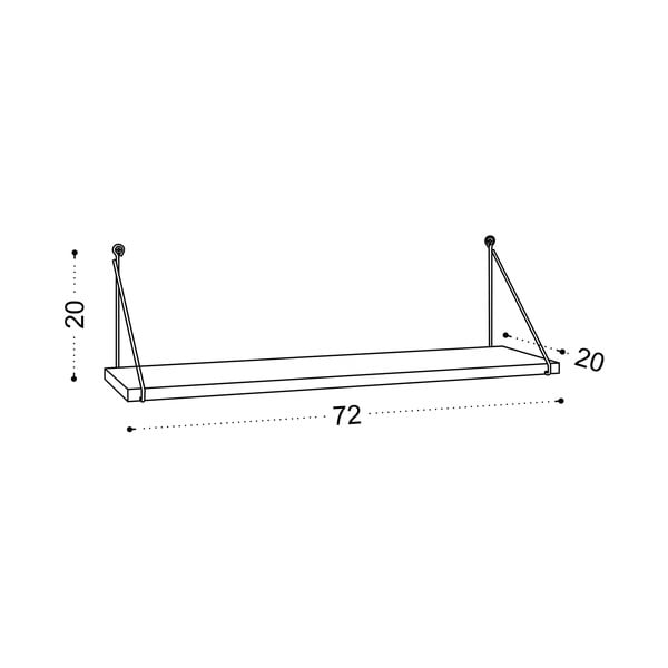 Raft în culoare naturală cu aspect de lemn de stejar 72 cm Armoni – Kalune Design-image-3