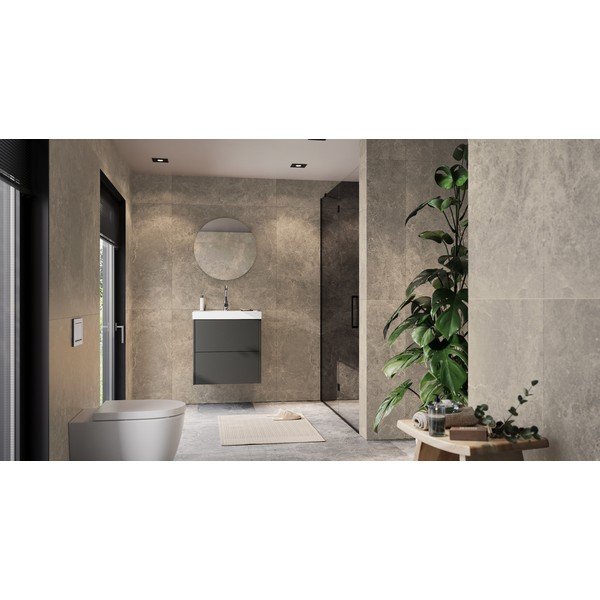 Dulap sub chiuvetă gri antracit suspendat cu aspect mat 61x65 cm Bodera – Germania-image-2