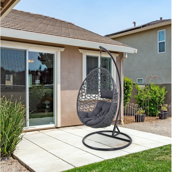 Fotoliu cuib de grădină de agățat negru fără suport Bonami Selection Costelo-image-1