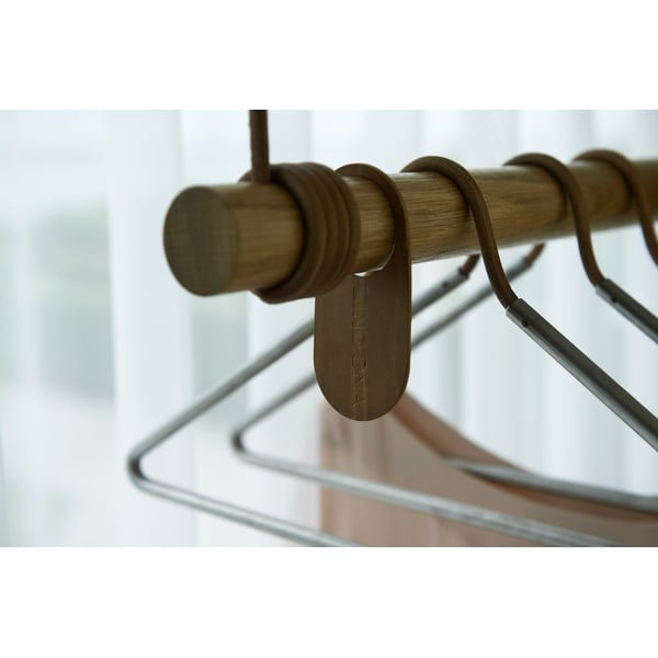 Cuier de perete în culoare naturală din lemn de stejar 80 cm Swing M – LIND DNA-image-3