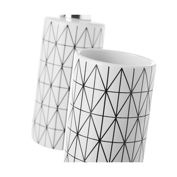 Set suport periuțe și dozator de săpun Unimasa Geometry, ceramică-image-2